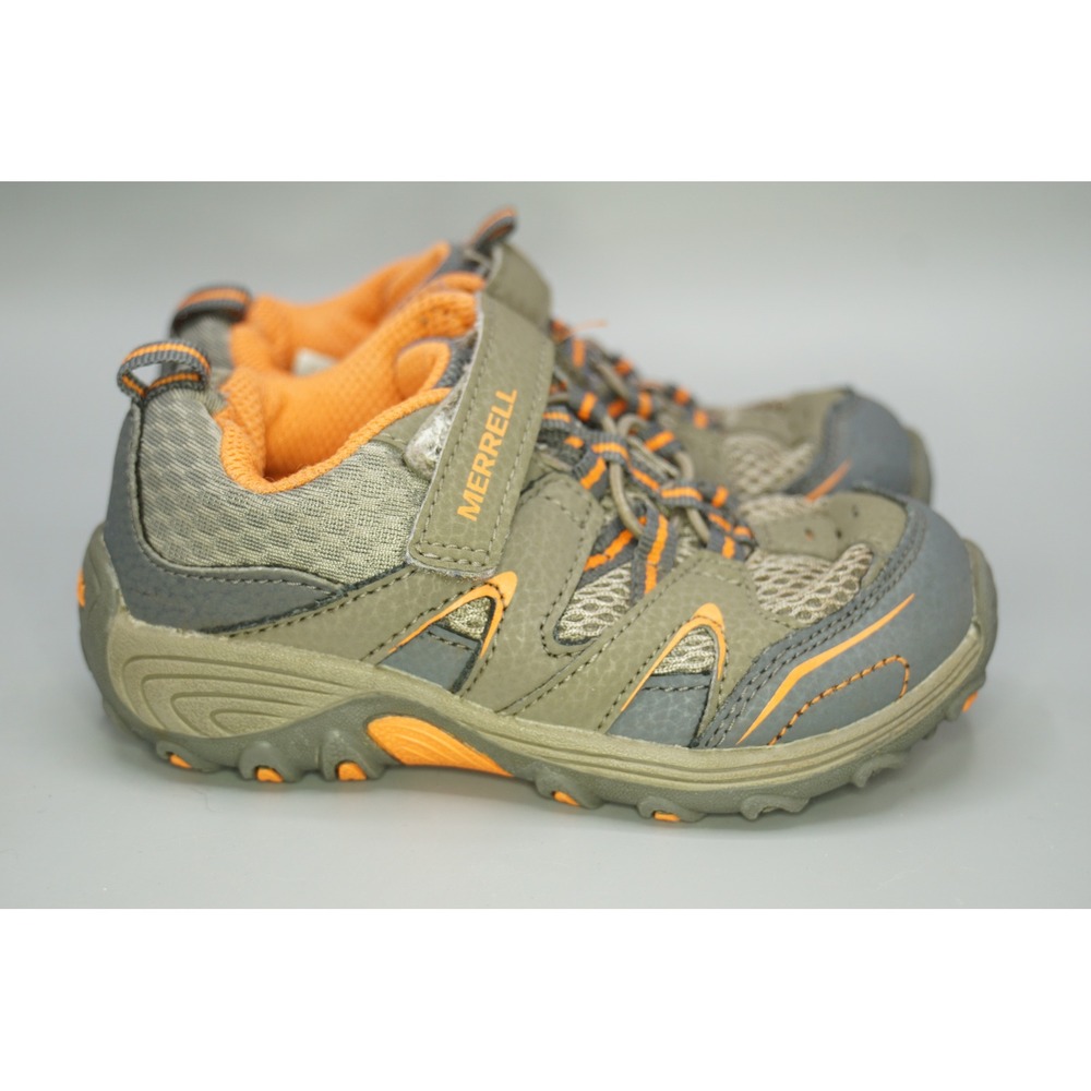 Merrell Trail Chaser JR Boys Hiking Shoes Olive Orange ML260355 Size 8.5M